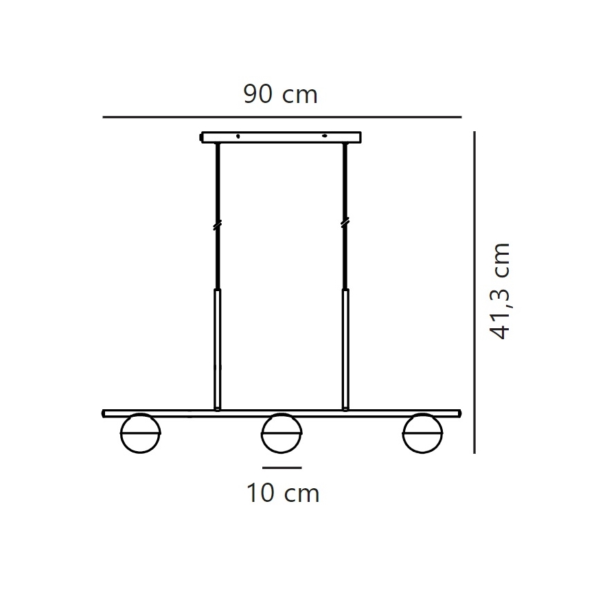 Nordlux - Chandelier on a string CONTINA 3xG9/5W/230V brass