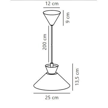 Nordlux - Chandelier on a string DIAL 1xE27/40W/230V d. 25 cm white