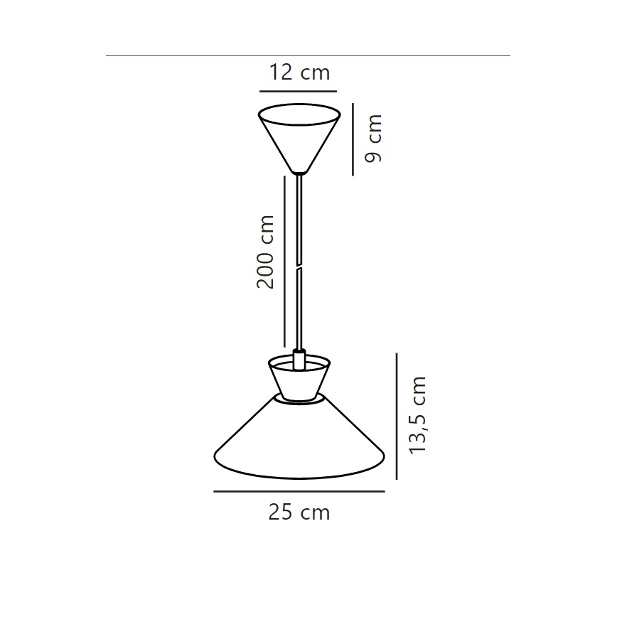 Nordlux - Chandelier on a string DIAL 1xE27/40W/230V d. 25 cm white