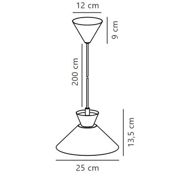 Nordlux - Chandelier on a string DIAL 1xE27/40W/230V d. 25 cm yellow