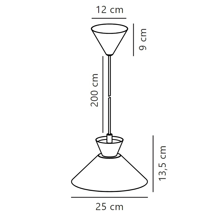 Nordlux - Chandelier on a string DIAL 1xE27/40W/230V d. 25 cm yellow