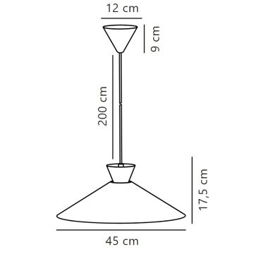 Nordlux - Chandelier on a string DIAL 1xE27/40W/230V d. 45 cm black