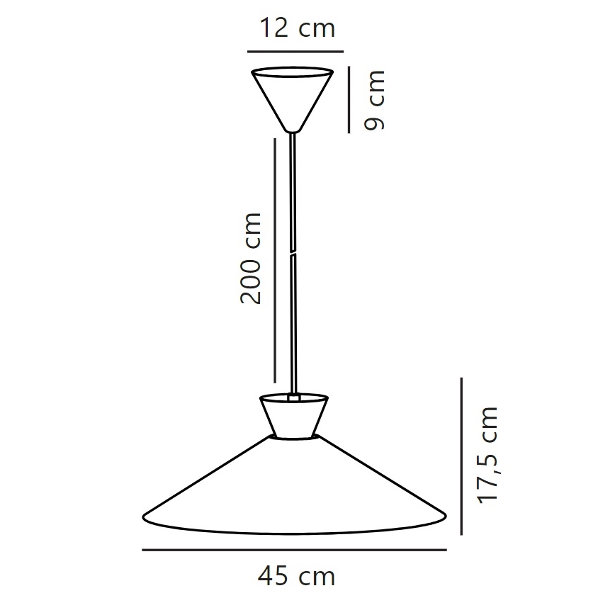 Nordlux - Chandelier on a string DIAL 1xE27/40W/230V d. 45 cm black