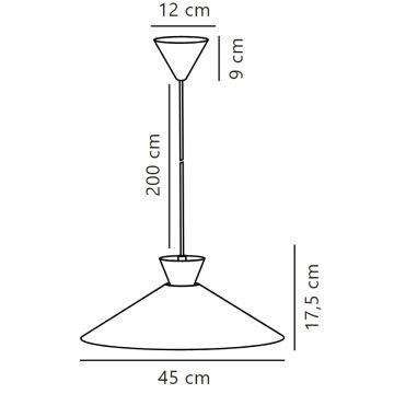 Nordlux - Chandelier on a string DIAL 1xE27/40W/230V d. 45 cm grey