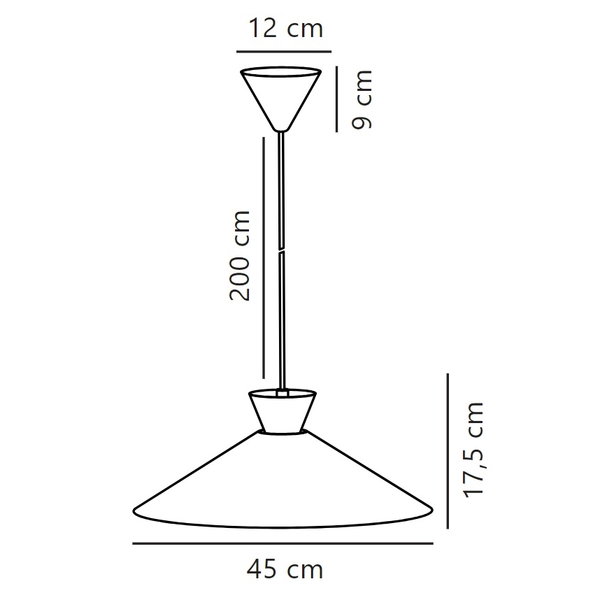 Nordlux - Chandelier on a string DIAL 1xE27/40W/230V d. 45 cm grey