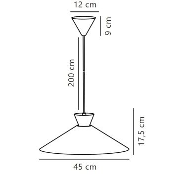 Nordlux - Chandelier on a string DIAL 1xE27/40W/230V d. 45 cm white