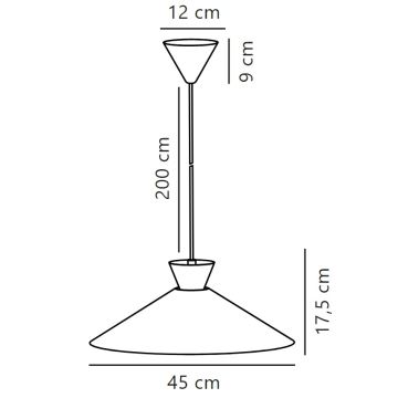 Nordlux - Chandelier on a string DIAL 1xE27/40W/230V d. 45 cm yellow