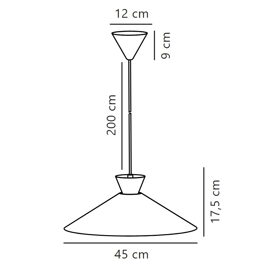 Nordlux - Chandelier on a string DIAL 1xE27/40W/230V d. 45 cm yellow