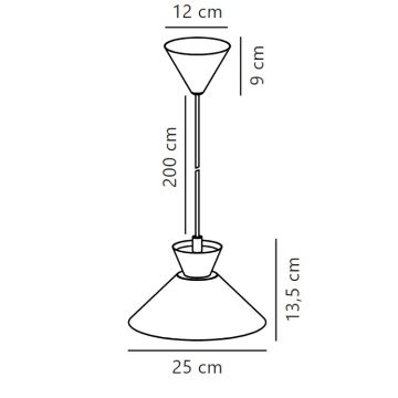 Nordlux - Chandelier on a string DIAL 1xE27/40W/230V d. 25 cm grey