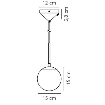 Nordlux - Chandelier on a string GRANT 1xE14/15W/230V d. 15 cm