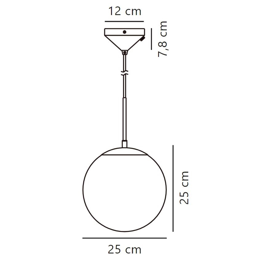 Nordlux - Chandelier on a string GRANT 1xE14/25W/230V d. 25 cm