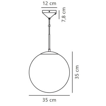 Nordlux - Chandelier on a string GRANT 1xE27/25W/230V d. 35 cm