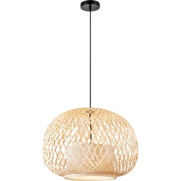 Nordlux - Chandelier on a string HISOKA 1xE27/40W/230V black/bamboo