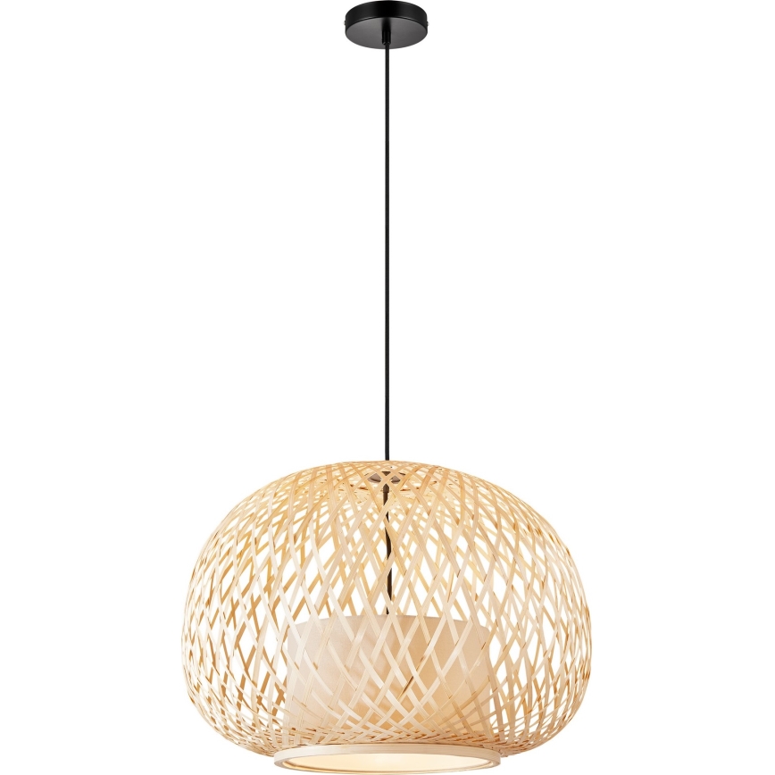 Nordlux - Chandelier on a string HISOKA 1xE27/40W/230V black/bamboo