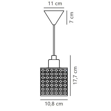 Nordlux - Chandelier on a string HOLLYWOOD 1xE27/60W/230V