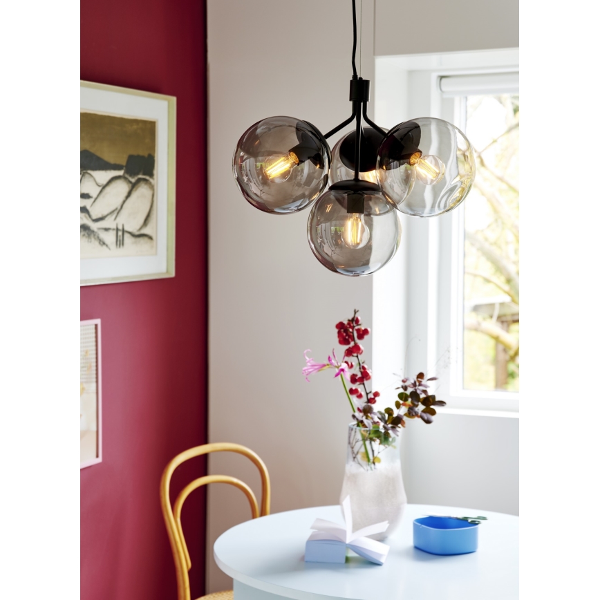 Nordlux - Chandelier on a string IVONA 4xE27/28W/230V black