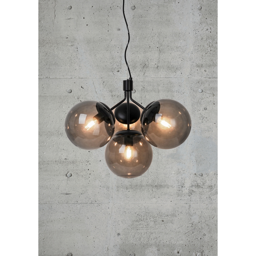 Nordlux - Chandelier on a string IVONA 4xE27/28W/230V black