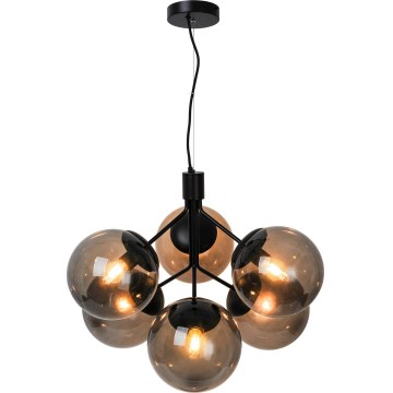 Nordlux - Chandelier on a string IVONA 6xE27/28W/230V black