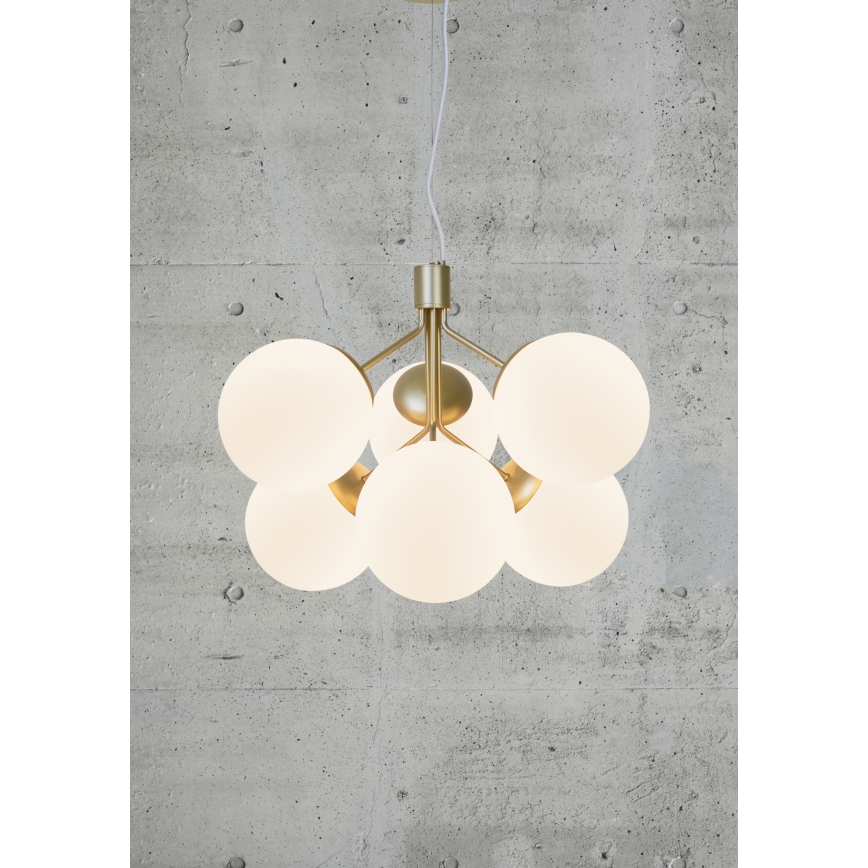 Nordlux - Chandelier on a string IVONA 6xE27/28W/230V gold