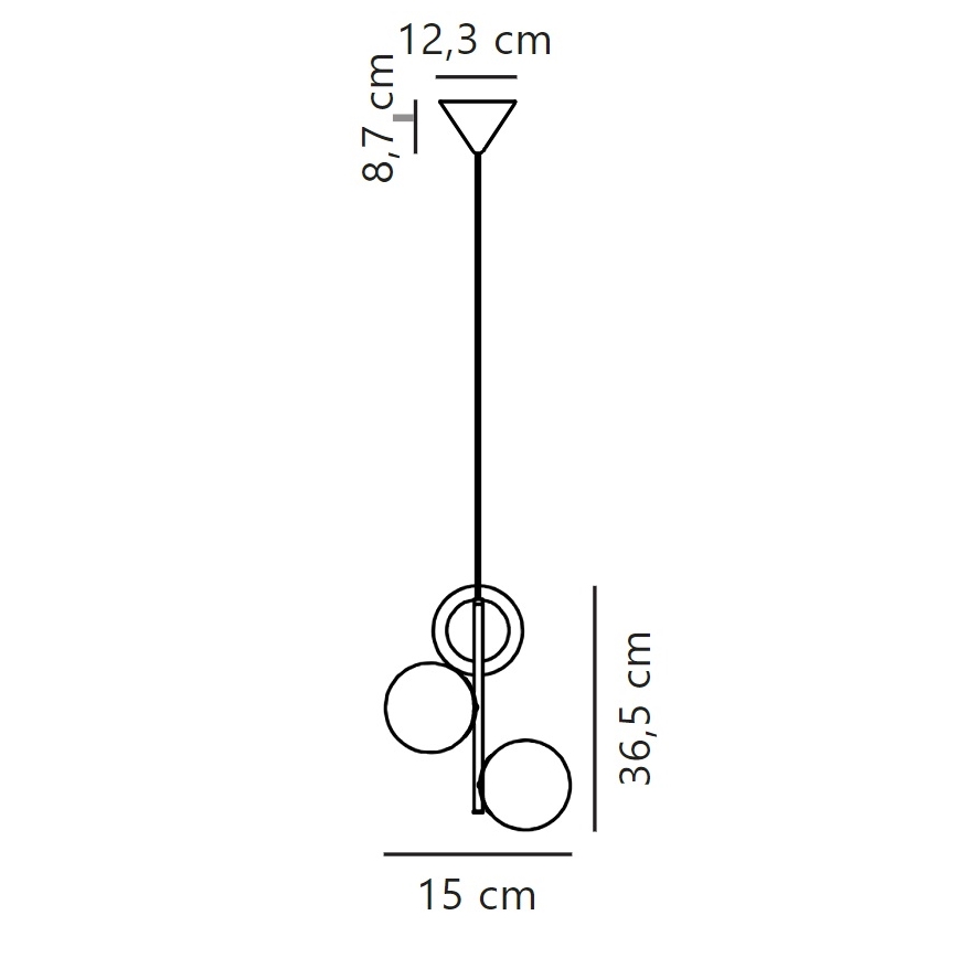 Nordlux - Chandelier on a string LILLY 3xE14/40W/230V gold