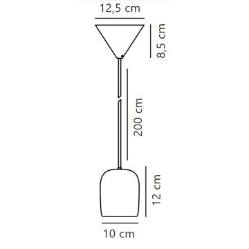 Nordlux - Chandelier on a string NOTTI 1xE27/25W/230V black