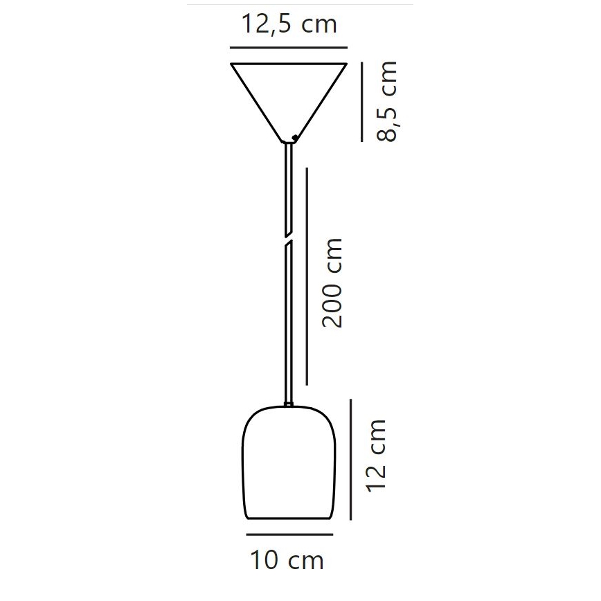 Nordlux - Chandelier on a string NOTTI 1xE27/25W/230V black