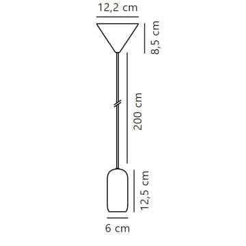 Nordlux - Chandelier on a string NOTTI 1xE27/40W/230V grey