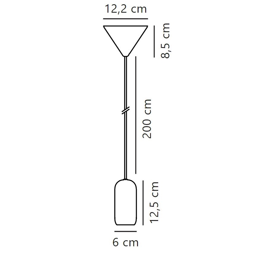 Nordlux - Chandelier on a string NOTTI 1xE27/40W/230V grey