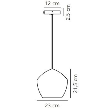 Nordlux - Chandelier on a string ORBIFORM 1xE27/40W/230V black/grey