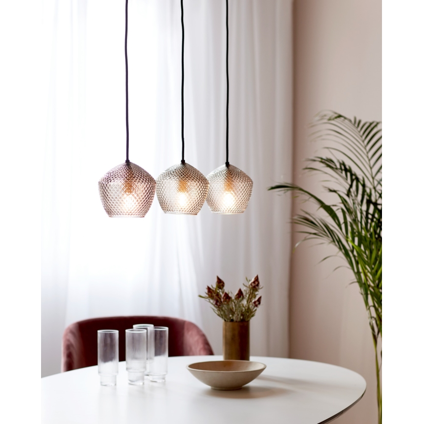 Nordlux - Chandelier on a string ORBIFORM 3xE14/25W/230V black/grey