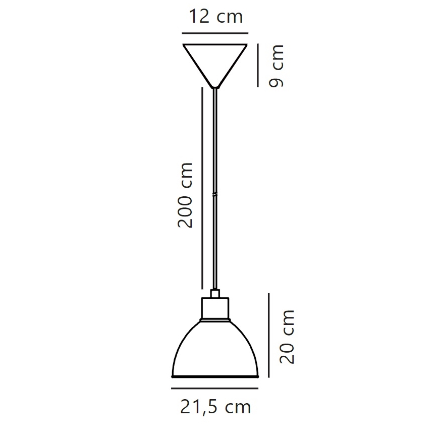 Nordlux - Chandelier on a string POP 1xE27/40W/230V anthracite