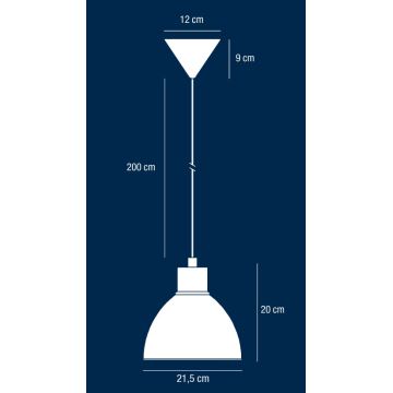 Nordlux - Chandelier on a string POP 1xE27/40W/230V black/gold