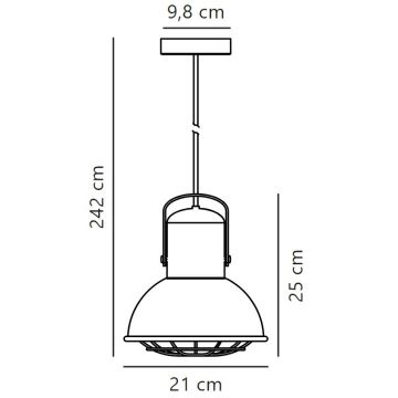 Nordlux - Chandelier on a string PORTER 1xE27/60W/230V