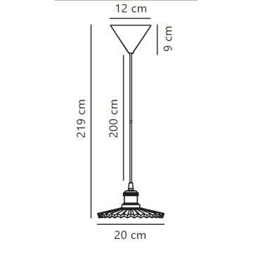 Nordlux - Chandelier on a string TORINA 1xE27/40W/230V d. 20 cm