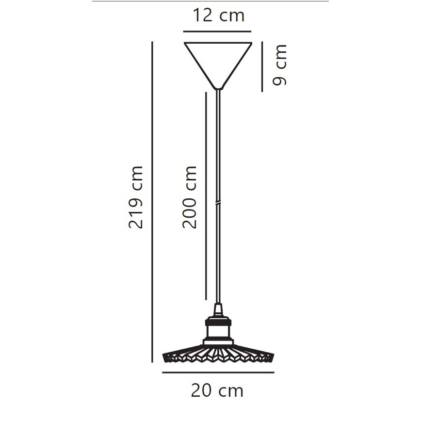 Nordlux - Chandelier on a string TORINA 1xE27/40W/230V d. 20 cm