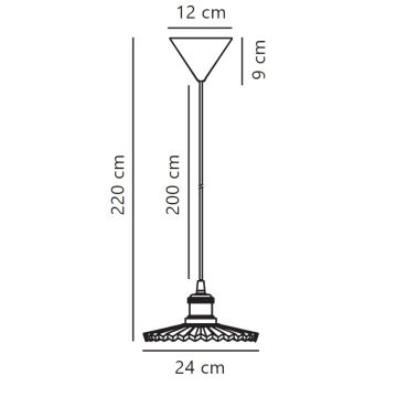 Nordlux - Chandelier on a string TORINA 1xE27/40W/230V d. 24 cm