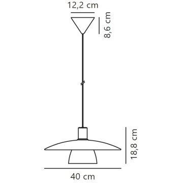 Nordlux - Chandelier on a string VERONA 1xE27/40W/230V