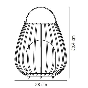 Nordlux - LED Dimmable outdoor portable light JIM TO-GO LED/3W/3,7V IP54 black