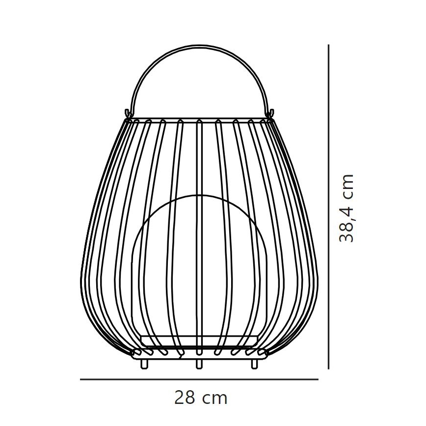 Nordlux - LED Dimmable outdoor portable light JIM TO-GO LED/3W/3,7V IP54 black