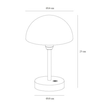 Nordlux - LED Dimmable rechargeable outdoor table lamp ELLEN LED/2,8W/3,7V IP44 beige