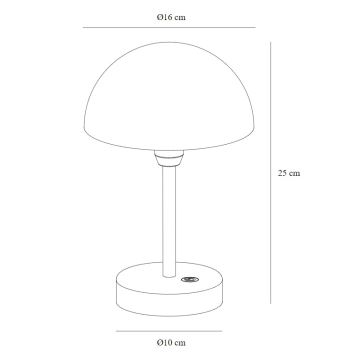 Nordlux - LED Dimmable rechargeable outdoor table lamp ELLEN LED/2,8W/3,7V IP44 white