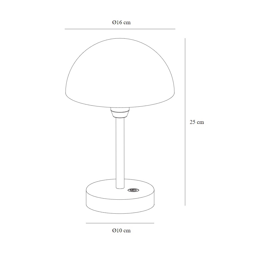 Nordlux - LED Dimmable rechargeable outdoor table lamp ELLEN LED/2,8W/3,7V IP44 white