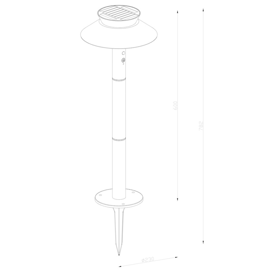 Nordlux - LED Solar lamp with sensor JUSTINA LED/5W/3,7V IP44