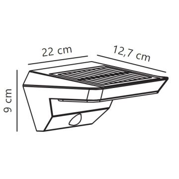 Nordlux - LED Solar wall light with sensor AGENA LED/5W/3,7V IP44