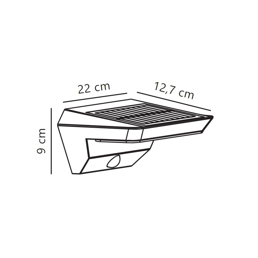 Nordlux - LED Solar wall light with sensor AGENA LED/5W/3,7V IP44