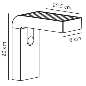 Nordlux - LED Solar wall light with sensor ALYA LED/5W/3,7V IP44