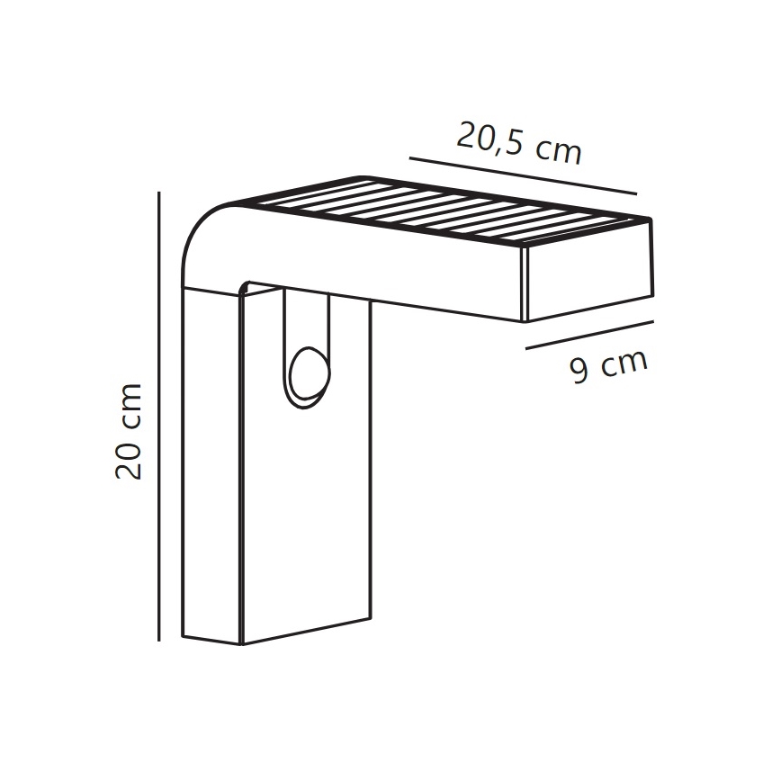 Nordlux - LED Solar wall light with sensor ALYA LED/5W/3,7V IP44