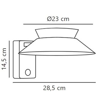 Nordlux - LED Solar wall light with sensor JUSTINA LED/5W/3,7V IP44