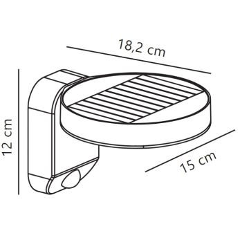 Nordlux - LED Solar wall light with sensor RICA LED/5W/3,7V IP44 round