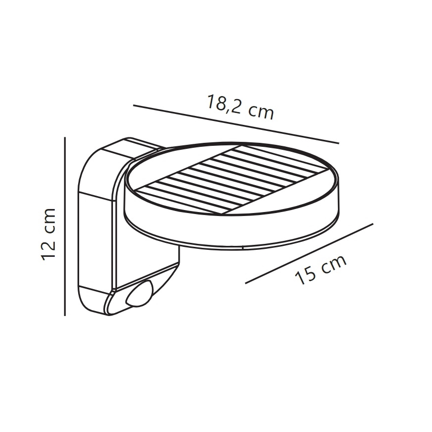 Nordlux - LED Solar wall light with sensor RICA LED/5W/3,7V IP44 round